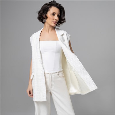 Жилет, в котором выглядишь дорого, Карьерный взлет (античный белый)