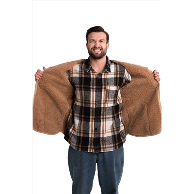 Жилет без воротника "Родина" ШОКОЛАД