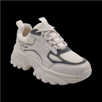 Кроссовки из натуральной кожи MS-S252 белые