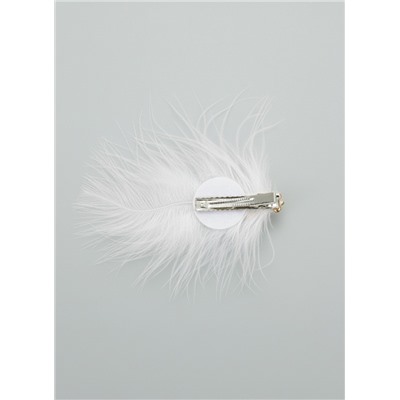 Зажим для волос QF «Милица», набор 2 шт., 11×7 см, белый