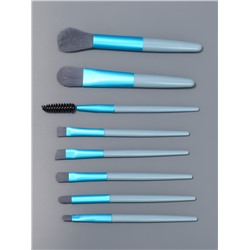 Набор кистей для макияжа Pastel, 8 предметов, PVC-чехол, голубой