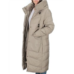 2077 GRAY/BEIGE Пальто зимнее женское (200 гр .холлофайбер)