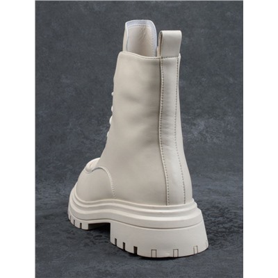 04-M3-886 BEIGE Ботинки зимние женские (натуральная кожа, натуральный мех)