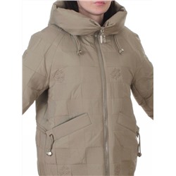 A05 BEIGE/GREEN Куртка стеганая зимняя женская (150 гр. холлофайбер)