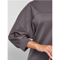 Платье трикотажное серо-коричневого цвета