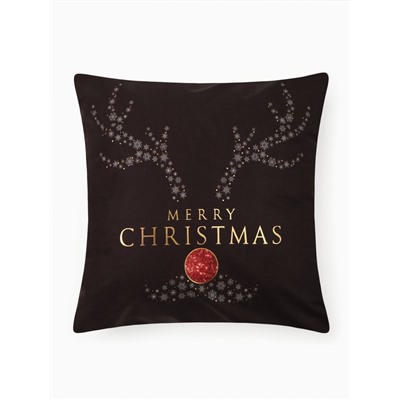 Наволочка декоративная новогодняя «Этель», 40×40 см, велюр