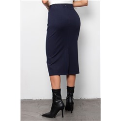 Юбка-карандаш тёмно-синяя Элли 65 см №1