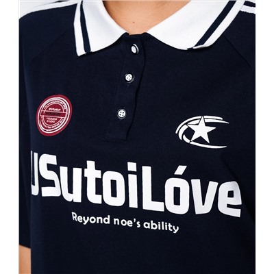 Футболка #КТ1716, тёмно-синий