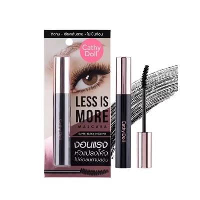 Удлиняющая и объёмная черная тушь Cathy Doll Less Is More, 8 г