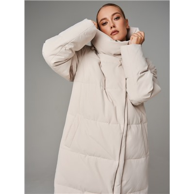 Пуховик женский светло-бежевый