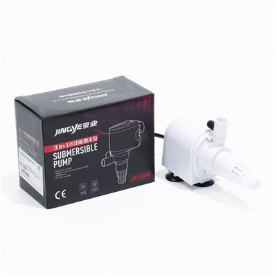 Помпа аквариумная JINGYE JY-1200, 500 л/ч, 6 Вт, высота подъема воды 0.5 м