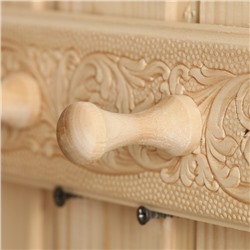 Вешалка "Классика" 2 крючка, липа, 20х2,5х6,5 см Русские узоры