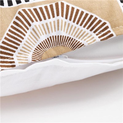 Наволочка декоративная 40×40 см, Circle beige, 100% хлопок