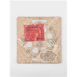 Подставка для яиц пасхальная Доляна «Зайчик», 8 ячеек, 20×16 см, дерево