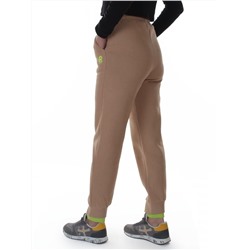 2617 BEIGE Брюки спортивные утепленные женские (85% хлопок, 10% полиэстер, 5% спандекс)
