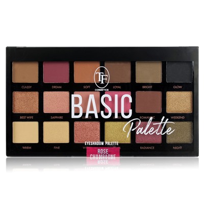 Триумф tf Палетка теней Basic pallette Rose champagne Розовое шампанское 18 тонов CTE-42 13422