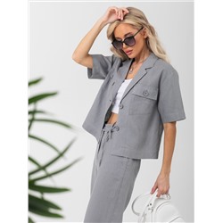 Жакет укороченный льняной