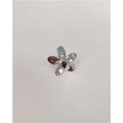 Кольцо с белым серебрением