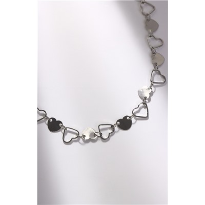 Чокер «Металлика» сердца, цвет серебро, L=30