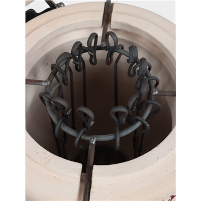 Тандыр «СамОбжар» с откидной крышкой, h=98 см, d=52 см, 97 кг, 12 шампуров, кочерга, совок, керамика