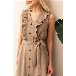 Женственное платье с поясом Гербера №1