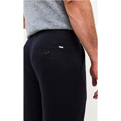 Брюки лен P511-0852 navy