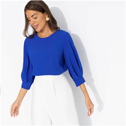 Блуза эффектная, Предвкушение встречи (синяя)