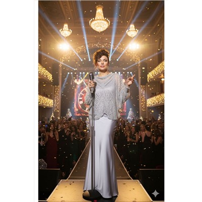 Блуза, топ, юбка Vittoria Queen 27653 серебристый