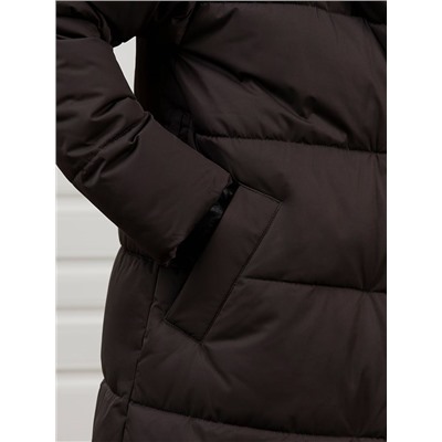 Пуховик женский коричневый