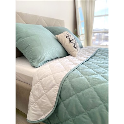 Комплект без белья Набор с одеялом КМ-004 мята-белый