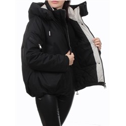 H24-816 BLACK Куртка зимняя женская (150 гр. холлофайбер)