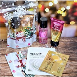 Подарочный набор в zip-пакете "Снеговик" (Спрей для тела + Крем для тела + Маска + Патчи)