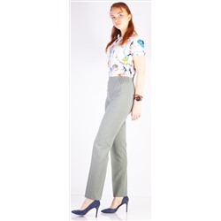 Женские летние брюки Классика резинка меланж"шалфей"