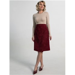 Юбка вельветовая Эрис (бургунди) Ю15193-25М