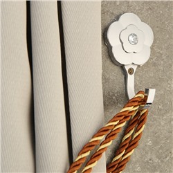 Держатель для штор однорожковый CAPPIO KC117, цвет хром, 2 шт.