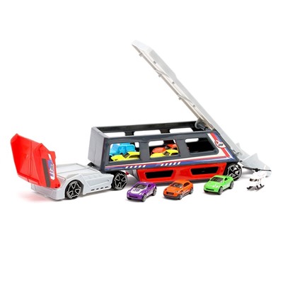 УЦЕНКА Машинка-трансформер «Трейлер», 7 машин и вертолёт