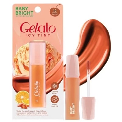 Тинт для губ Baby Bright Gelato Icy Tint оттенок 10 Апельсиновая Карамель 3 гр