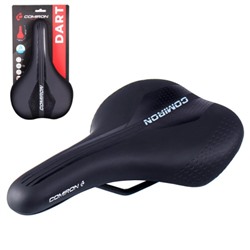 Седло велосипедное MTB COMIRON DART M001 270X195, Технологии: DW, ED. Верх: PU с прессованым принтом/Цвет: Чёрный /уп 30/
