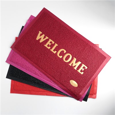Коврик придверный "Welcome", цвета МИКС