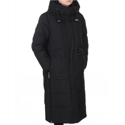 8359 BLACK Пальто зимнее женское (200 гр. холлофайбер)