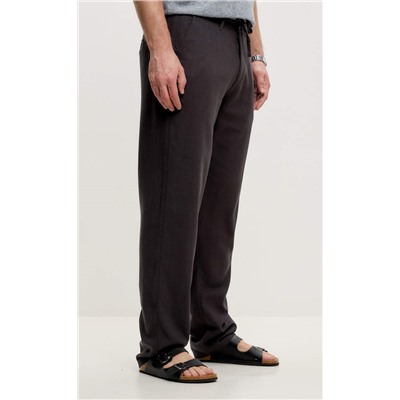 Брюки лен F111-0855 deep grey