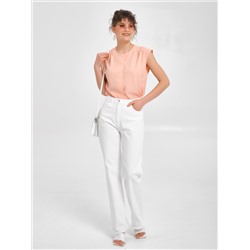 Блузка без рукавов персикового цвета