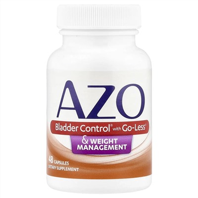 AZO, Bladder Control® с функцией Go-Less® и контролем веса, 48 капсул