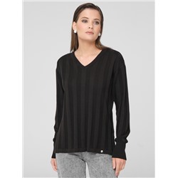 Джемпер вязаный чёрный