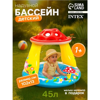 Бассейн надувной «Гриб», 102 х 89 см, от 1-3 лет, 57114NP INTEX