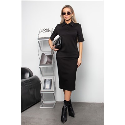 Блуза трикотажная чёрного цвета Вербена №3