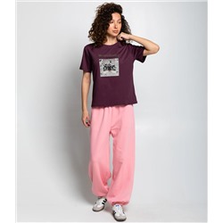 Футболка #КТ1387, сливовый