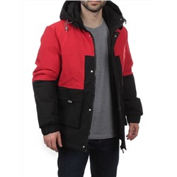 8875 BLACK RED Куртка мужская зимняя облегченная (130 гр. холлофайбер)