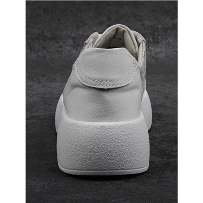 03-C140-9 WHITE Полуботинки спортивные женские (натуральная кожа)