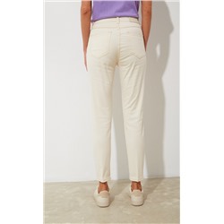 Джинсы женские прямые F312-0124 светло-бежевые